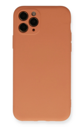 Newface iPhone 11 Pro Kılıf Nano içi Kadife Silikon - Mat Turuncu resmi