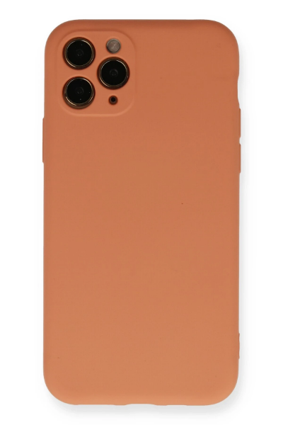 Newface iPhone 11 Pro Kılıf Nano içi Kadife Silikon - Mat Turuncu resmi