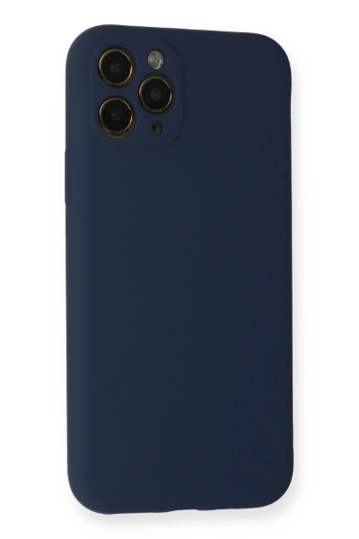 Newface iPhone 11 Pro Kılıf Nano içi Kadife Silikon - Lacivert resmi