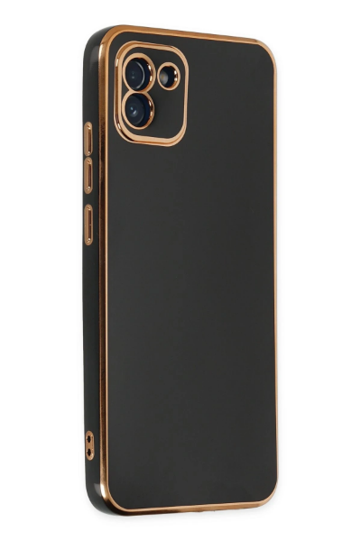 Newface Samsung Galaxy A03 Kılıf Volet Silikon - Siyah resmi