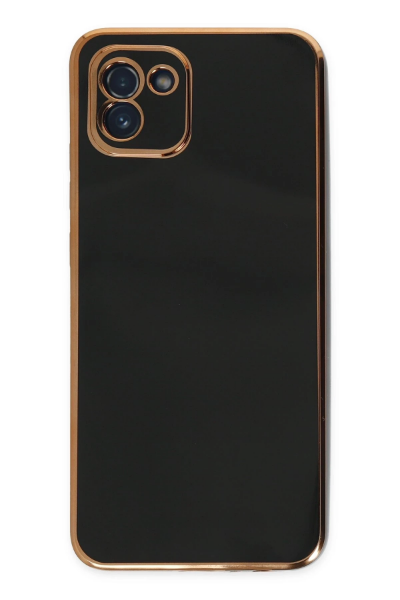 Newface Samsung Galaxy A03 Kılıf Volet Silikon - Siyah resmi
