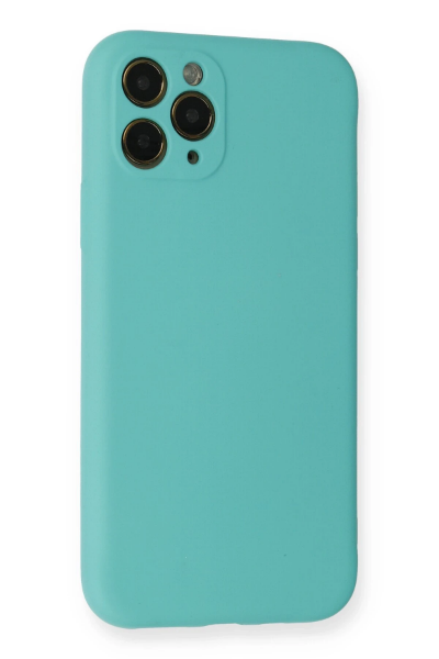Newface iPhone 11 Pro Kılıf Nano içi Kadife Silikon - Turkuaz resmi