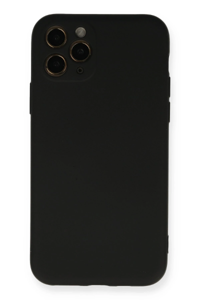 Newface iPhone 11 Pro Kılıf Nano içi Kadife Silikon - Siyah resmi