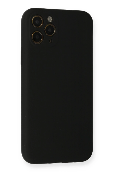 Newface iPhone 11 Pro Kılıf Nano içi Kadife Silikon - Siyah resmi