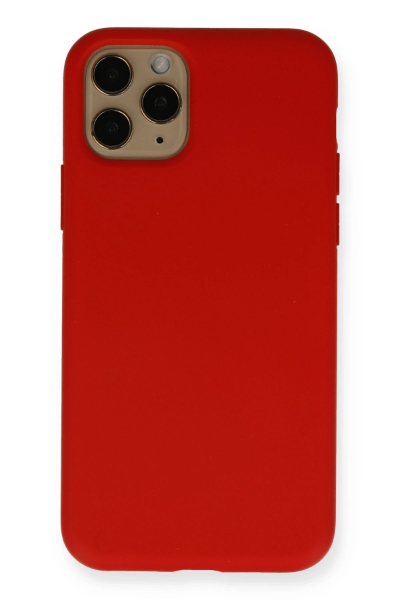 Newface iPhone 11 Pro Kılıf Nano içi Kadife Silikon - Kırmızı resmi