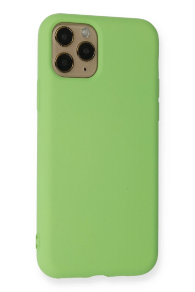 Newface iPhone 11 Pro Kılıf Nano içi Kadife Silikon - Yeşil resmi