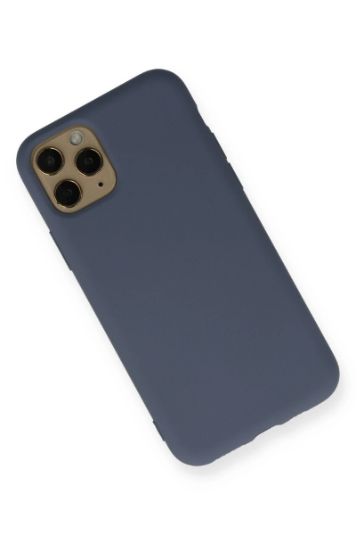 Newface iPhone 11 Pro Kılıf Nano içi Kadife Silikon - Gri resmi