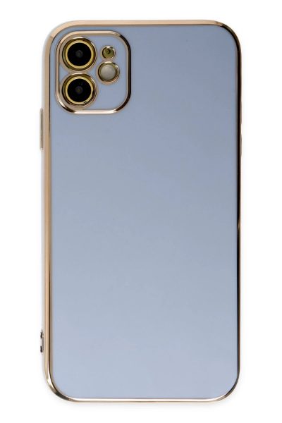 Newface iPhone 12 Kılıf Volet Silikon - Mavi resmi