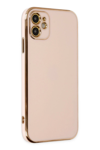 Newface iPhone 12 Kılıf Volet Silikon - Pembe resmi