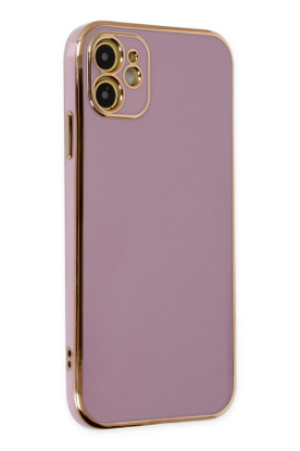 Newface iPhone 12 Kılıf Volet Silikon - Mor resmi