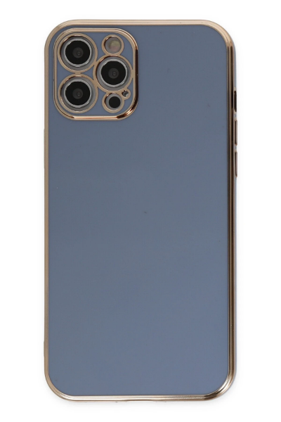 Newface iPhone 12 Pro Kılıf Volet Silikon - Mavi resmi