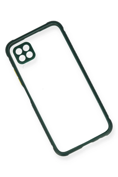 Newface Huawei P40 Lite Kılıf Miami Şeffaf Silikon - Koyu Yeşil resmi