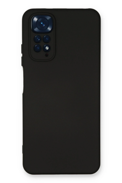 Newface Xiaomi Redmi Note 11 Kılıf Nano içi Kadife Silikon - Siyah resmi