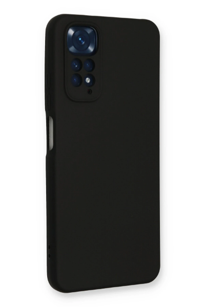 Newface Xiaomi Redmi Note 11 Kılıf Nano içi Kadife Silikon - Siyah resmi