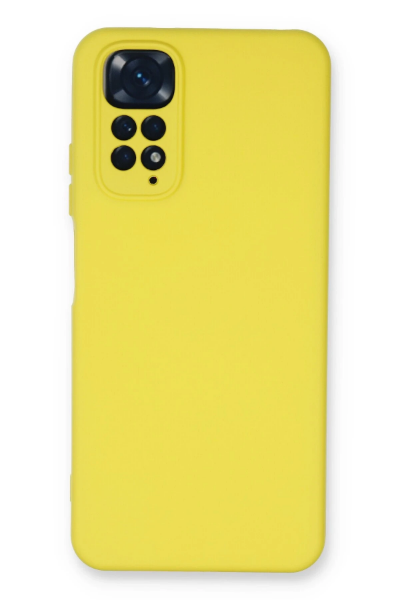 Newface Xiaomi Redmi Note 11 Kılıf Nano içi Kadife Silikon - Sarı resmi
