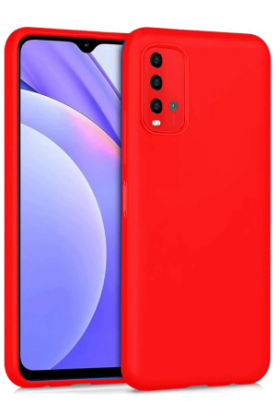 Newface Xiaomi Redmi 9T Kılıf Nano içi Kadife Silikon - Kırmızı resmi