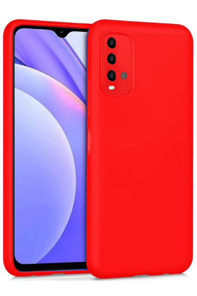 Newface Xiaomi Redmi 9T Kılıf Nano içi Kadife Silikon - Kırmızı resmi