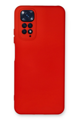 Newface Xiaomi Redmi Note 11 Kılıf Nano içi Kadife Silikon - Kırmızı resmi