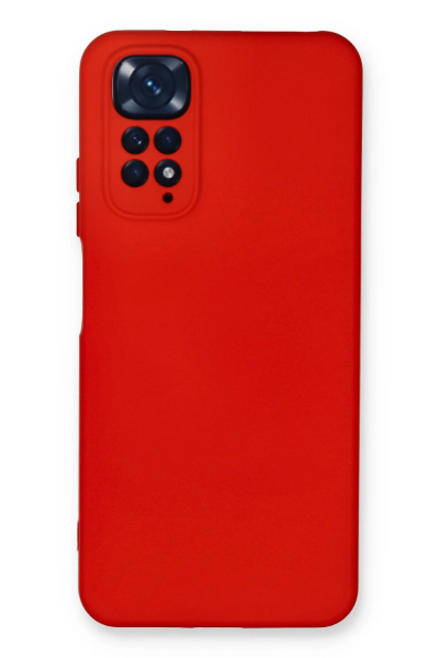 Newface Xiaomi Redmi Note 11 Kılıf Nano içi Kadife Silikon - Kırmızı resmi