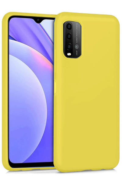 Newface Xiaomi Redmi 9T Kılıf Nano içi Kadife Silikon - Sarı resmi