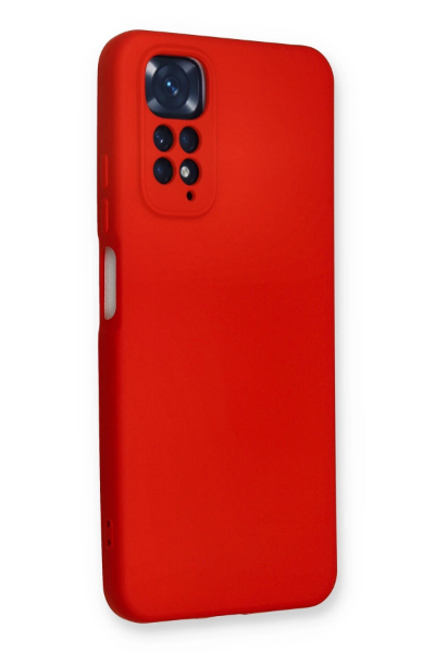 Newface Xiaomi Redmi Note 11 Kılıf Nano içi Kadife Silikon - Kırmızı resmi