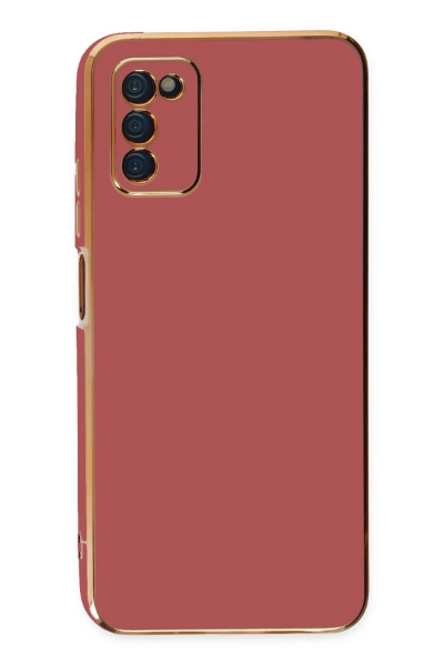 Newface Samsung Galaxy A03S Kılıf Volet Silikon - Kırmızı resmi