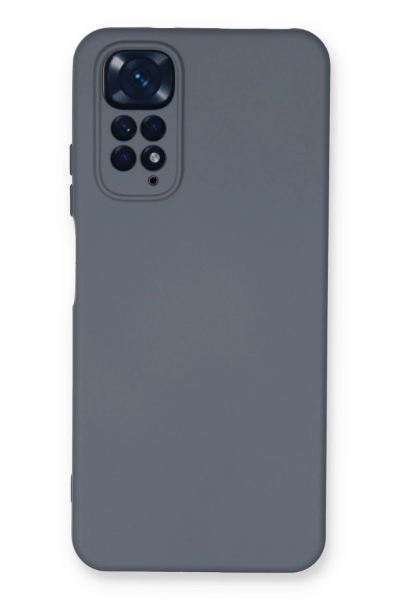 Newface Xiaomi Redmi Note 11 Kılıf Nano içi Kadife Silikon - Gri resmi