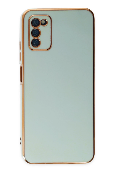 Newface Samsung Galaxy A03S Kılıf Volet Silikon - Açık Yeşil resmi