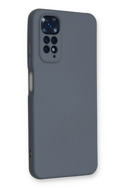 Newface Xiaomi Redmi Note 11 Kılıf Nano içi Kadife Silikon - Gri resmi
