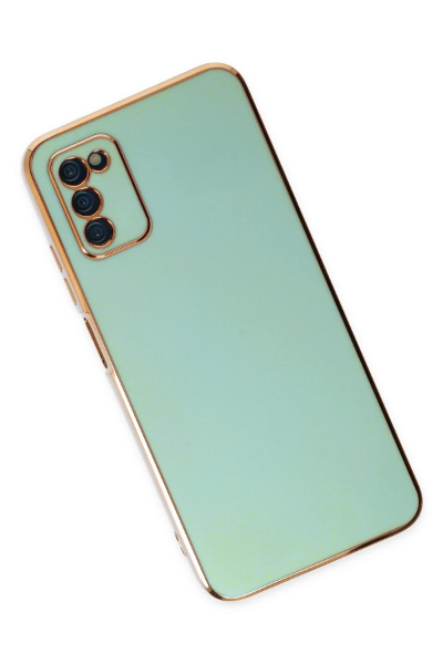 Newface Samsung Galaxy A03S Kılıf Volet Silikon - Açık Yeşil resmi