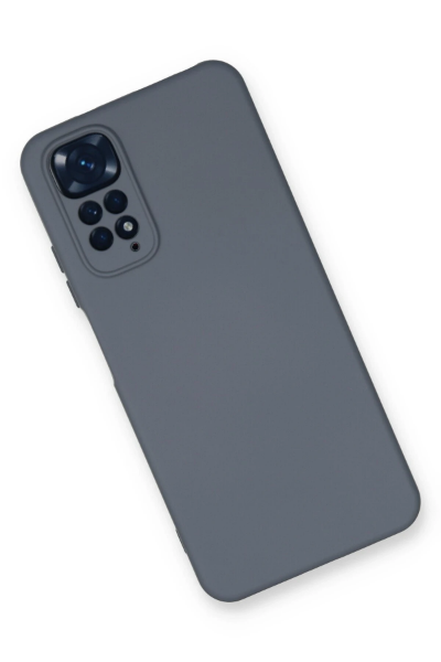 Newface Xiaomi Redmi Note 11 Kılıf Nano içi Kadife Silikon - Gri resmi