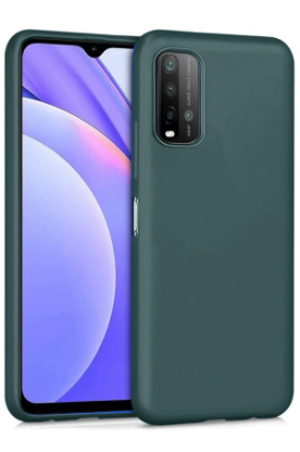 Newface Xiaomi Redmi 9T Kılıf Nano içi Kadife Silikon - Koyu Yeşil resmi