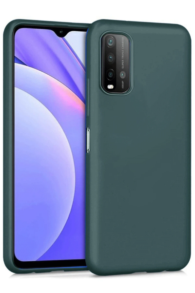 Newface Xiaomi Redmi 9T Kılıf Nano içi Kadife Silikon - Koyu Yeşil resmi