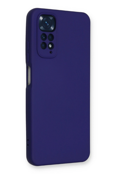 Newface Xiaomi Redmi Note 11 Kılıf Nano içi Kadife Silikon - Mor resmi