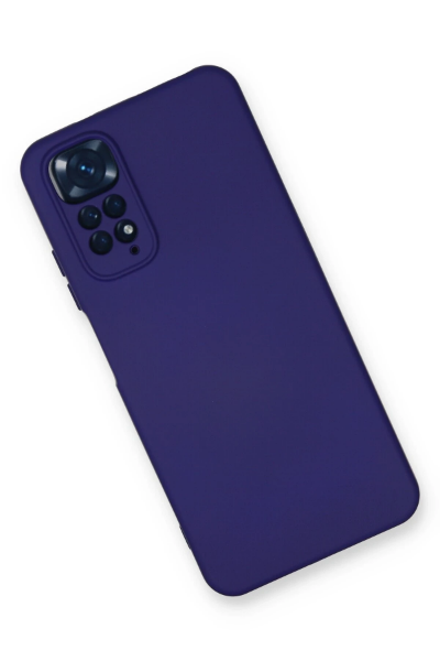 Newface Xiaomi Redmi Note 11 Kılıf Nano içi Kadife Silikon - Mor resmi