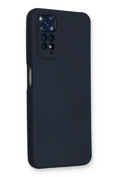 Newface Xiaomi Redmi Note 11 Kılıf Nano içi Kadife Silikon - Lacivert resmi