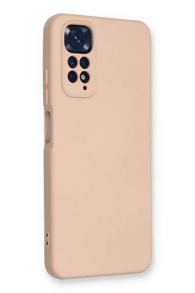 Newface Xiaomi Redmi Note 11 Kılıf Nano içi Kadife Silikon - Pudra resmi