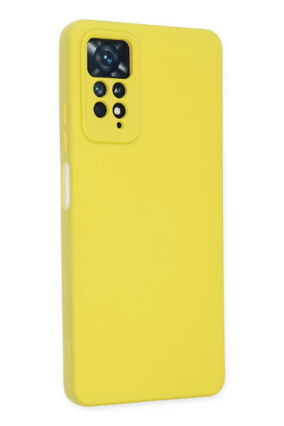 Newface Xiaomi Redmi Note 11 Pro Kılıf Nano içi Kadife Silikon - Sarı resmi