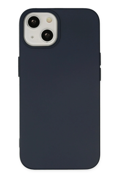 Newface iPhone 14 Kılıf Nano içi Kadife Silikon - Lacivert resmi