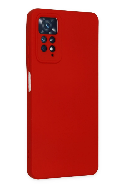 Newface Xiaomi Redmi Note 11 Pro Kılıf Nano içi Kadife Silikon - Kırmızı resmi