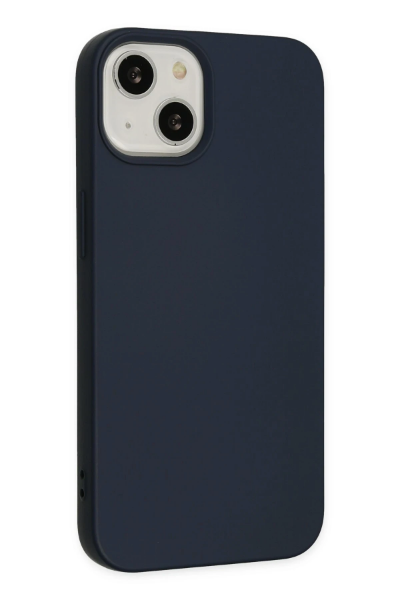Newface iPhone 14 Kılıf Nano içi Kadife Silikon - Lacivert resmi