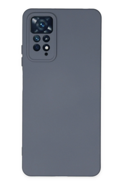 Newface Xiaomi Redmi Note 11 Pro Kılıf Nano içi Kadife Silikon - Gri resmi
