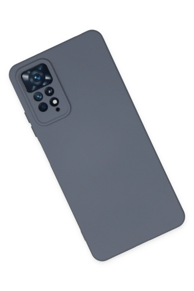 Newface Xiaomi Redmi Note 11 Pro Kılıf Nano içi Kadife Silikon - Gri resmi