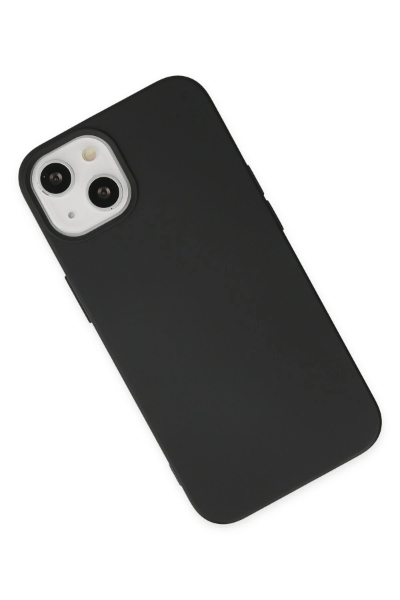 Newface iPhone 14 Plus Kılıf Nano içi Kadife Silikon - Siyah resmi