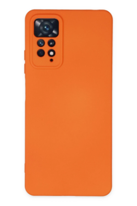 Newface Xiaomi Redmi Note 11 Pro Kılıf Nano içi Kadife Silikon - Turuncu resmi