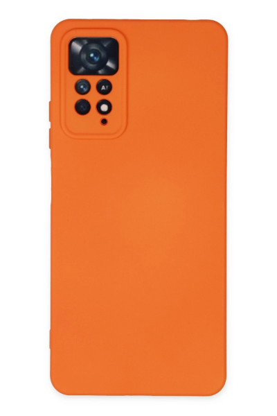 Newface Xiaomi Redmi Note 11 Pro Kılıf Nano içi Kadife Silikon - Turuncu resmi