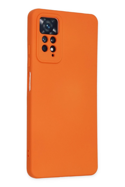 Newface Xiaomi Redmi Note 11 Pro Kılıf Nano içi Kadife Silikon - Turuncu resmi