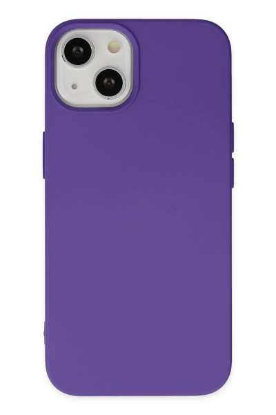 Newface iPhone 14 Plus Kılıf Nano içi Kadife Silikon - Mor resmi
