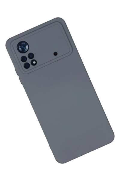 Newface Xiaomi Poco X4 Pro 5G Kılıf Nano içi Kadife Silikon - Gri resmi