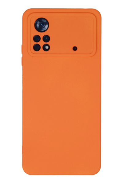 Newface Xiaomi Poco X4 Pro 5G Kılıf Nano içi Kadife Silikon - Turuncu resmi